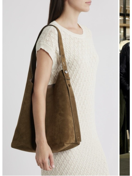 Tory Burch Handbags - New Tory Burch Romy Olive Suede Hobo Bag I Deep Olive